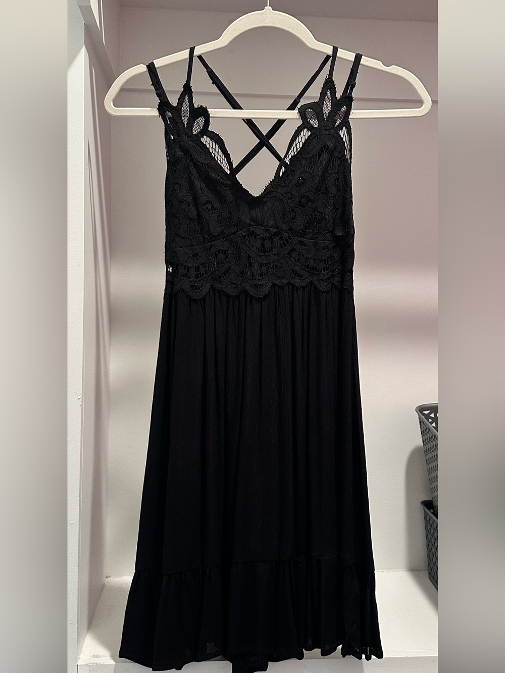 Trixxi Black Lace Mini Dress